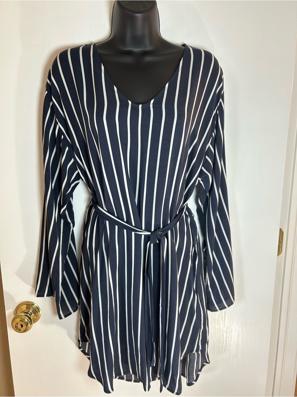 Seafolly Australia Coverup Navy and White Stripes Size XS